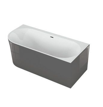 Акриловая ванна Polimat SOLA правая графитовая 160х75 см 00118 фото