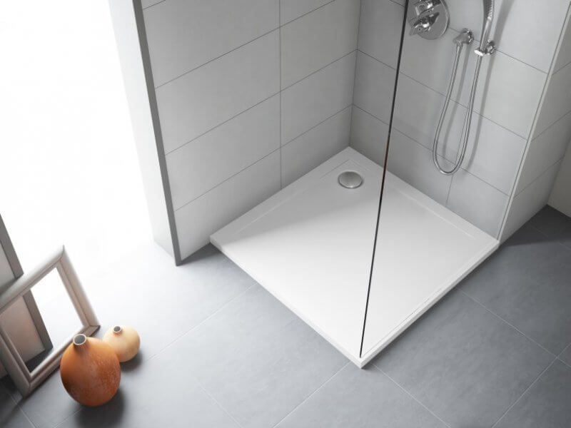 Душевой поддон GEOS белый тонкий, 90 x 90 х 4,5 / 1,5 00433 фото