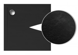 Душовий піддон GEOS тонкий чорний, 80 x 80 х 4,5/1,5