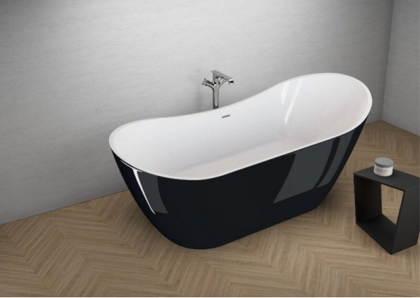 Акрилова ванна ABI чорна глянцева, 180 x 80 см