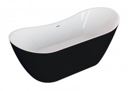 Акрилова ванна ABI чорна матова, 180 x 80 см