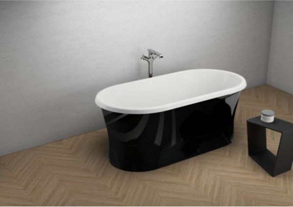 Акрилова ванна AMONA NEW чорна глянцева, 150 x 75 см