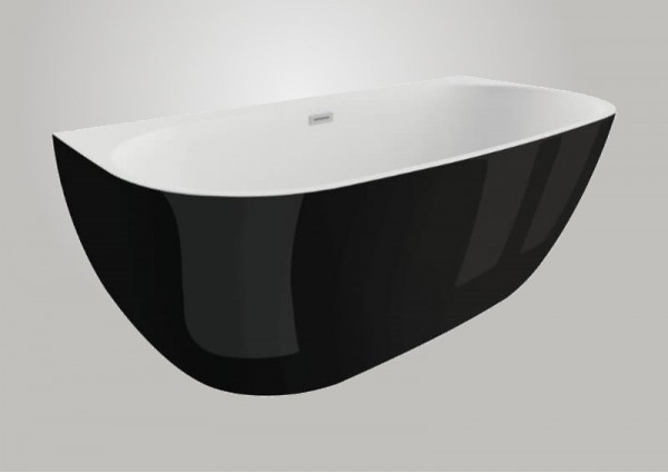 Акрилова ванна RISA чорна глянцева, 160 x 80 см