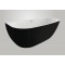 Акрилова ванна RISA чорна матова, 160 x 80 см
