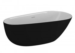 Акрилова ванна SHILA чорна матова, 170 x 85 см